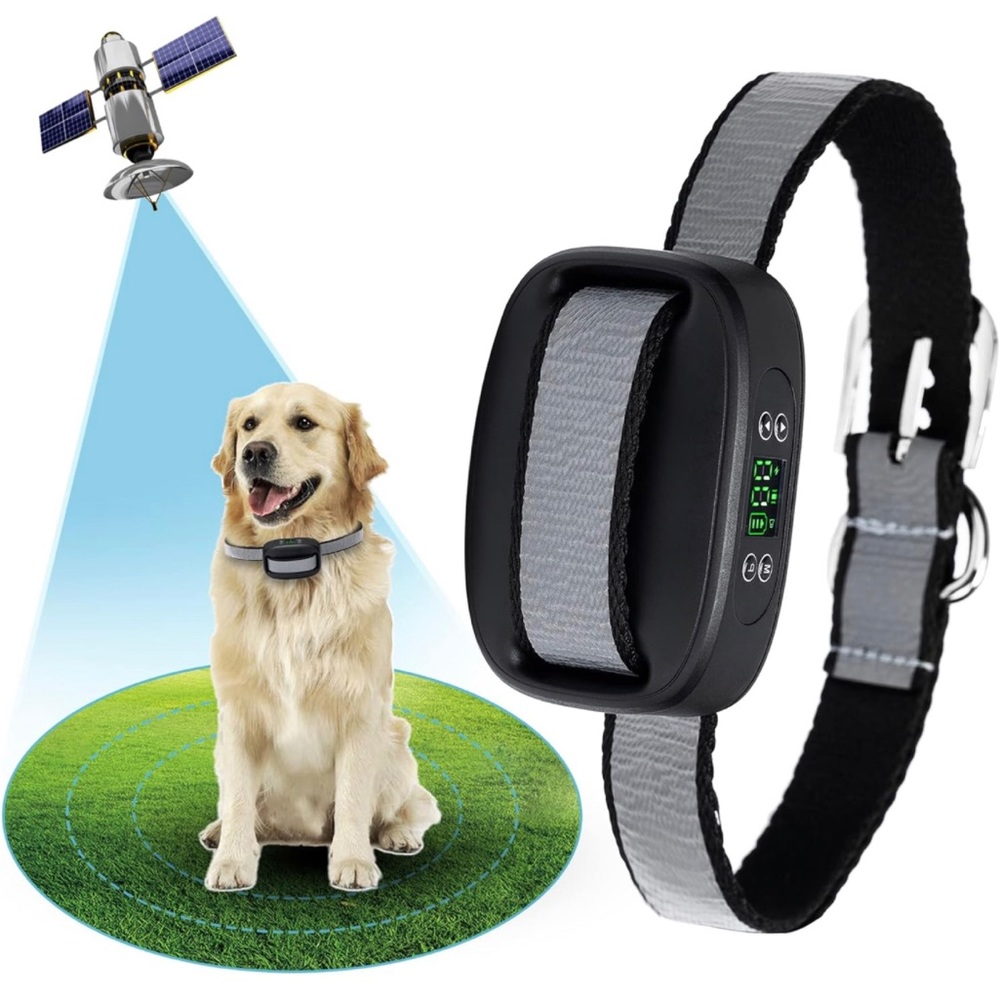 GPS Wireless Electric Dog Fence, Adjustable, Rechargeable for All Medium Large